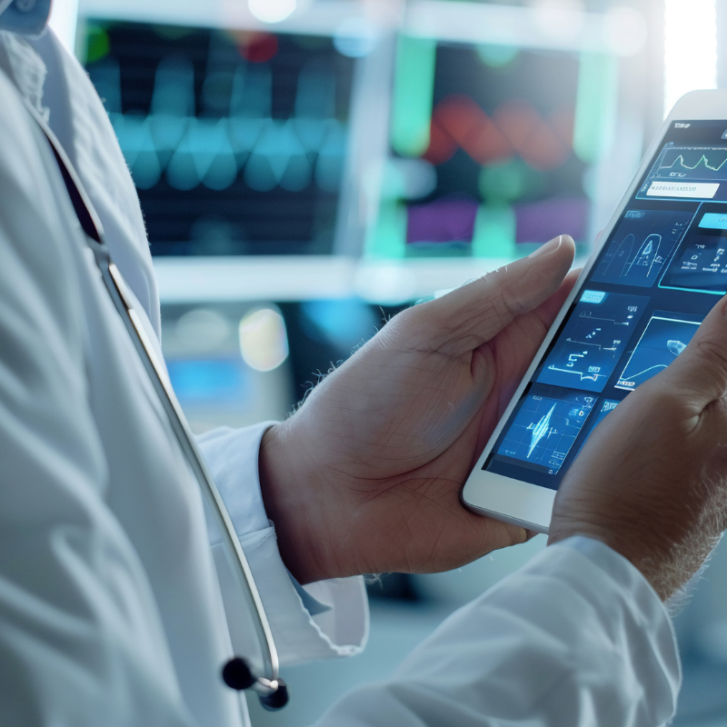 Healthcare professional using NexoBI analytics